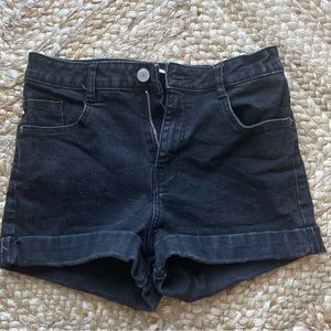 Zara Black Denim Shorts - Size 2